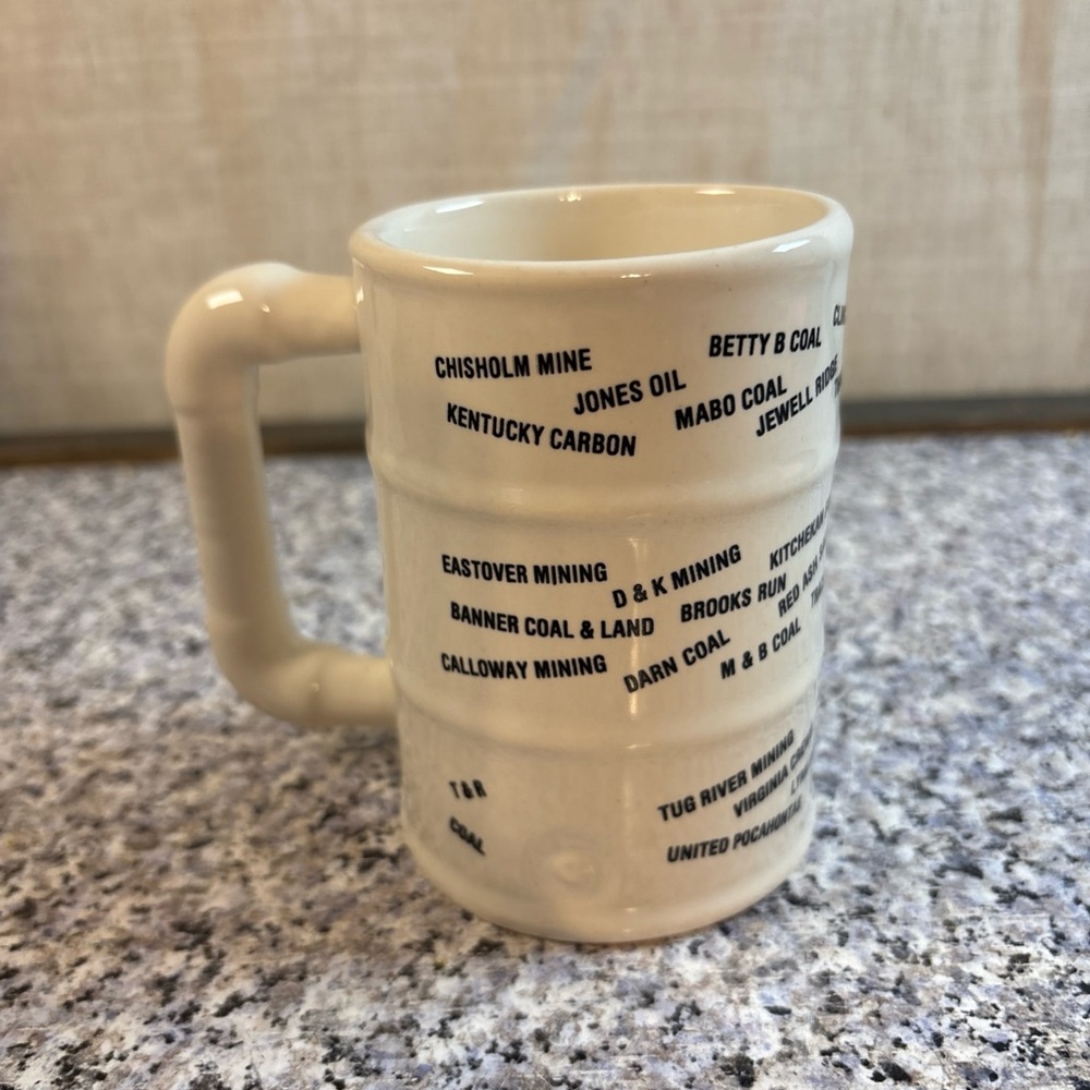 Vintage Kingwood Ceramics MW Michael Walters Coal Mining Coffee Mug ~Rare
